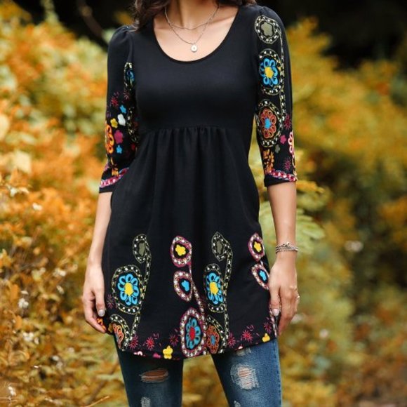 empire waist tunic dress